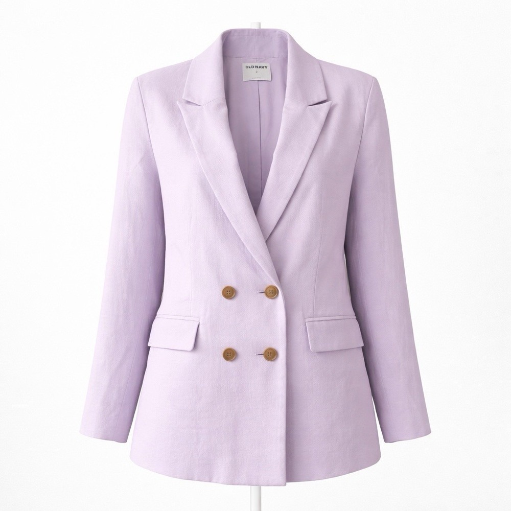 Old Navy Lilac Double-Breasted Blazer